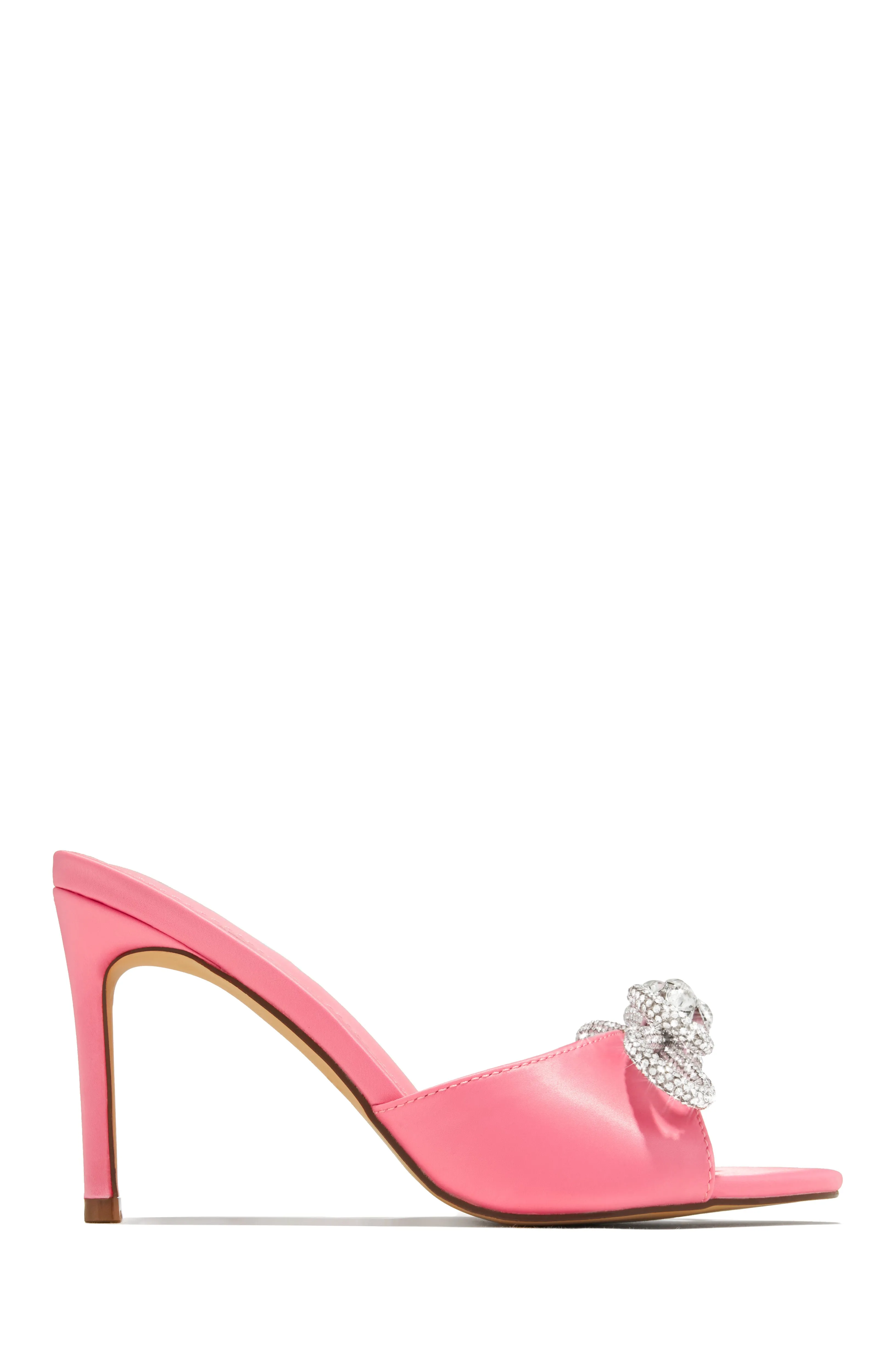 Mishelle Embellished Mule Heels - Pink