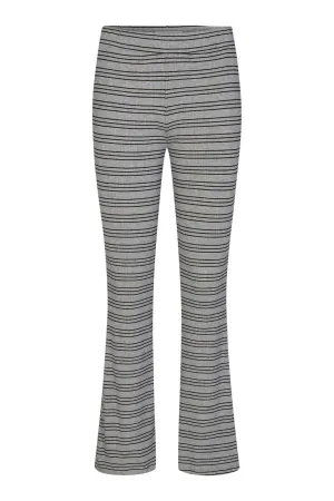 Natalia Flair Trousers - Grey Gold Lurex