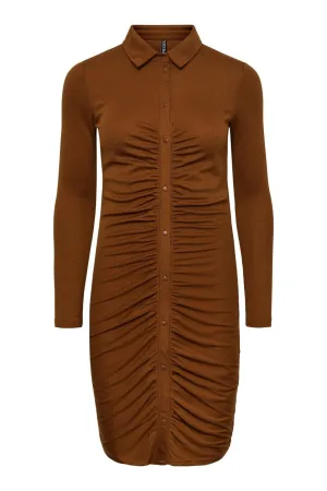 Norma Long Sleeve Dress - Brown