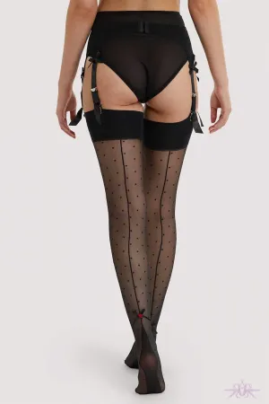 Playful Promises Dotty Seamed Stockings