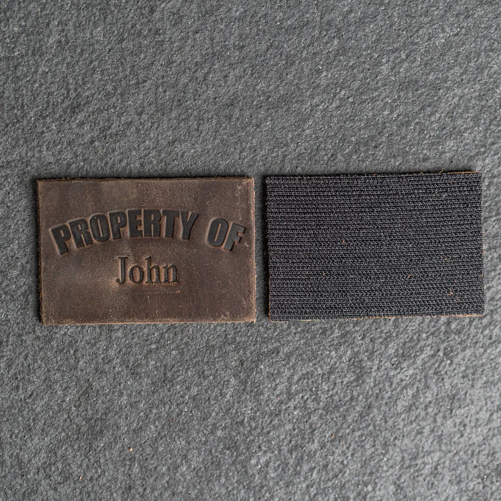 Property of Personalized Leather Patch with Velcro Back | Back to School