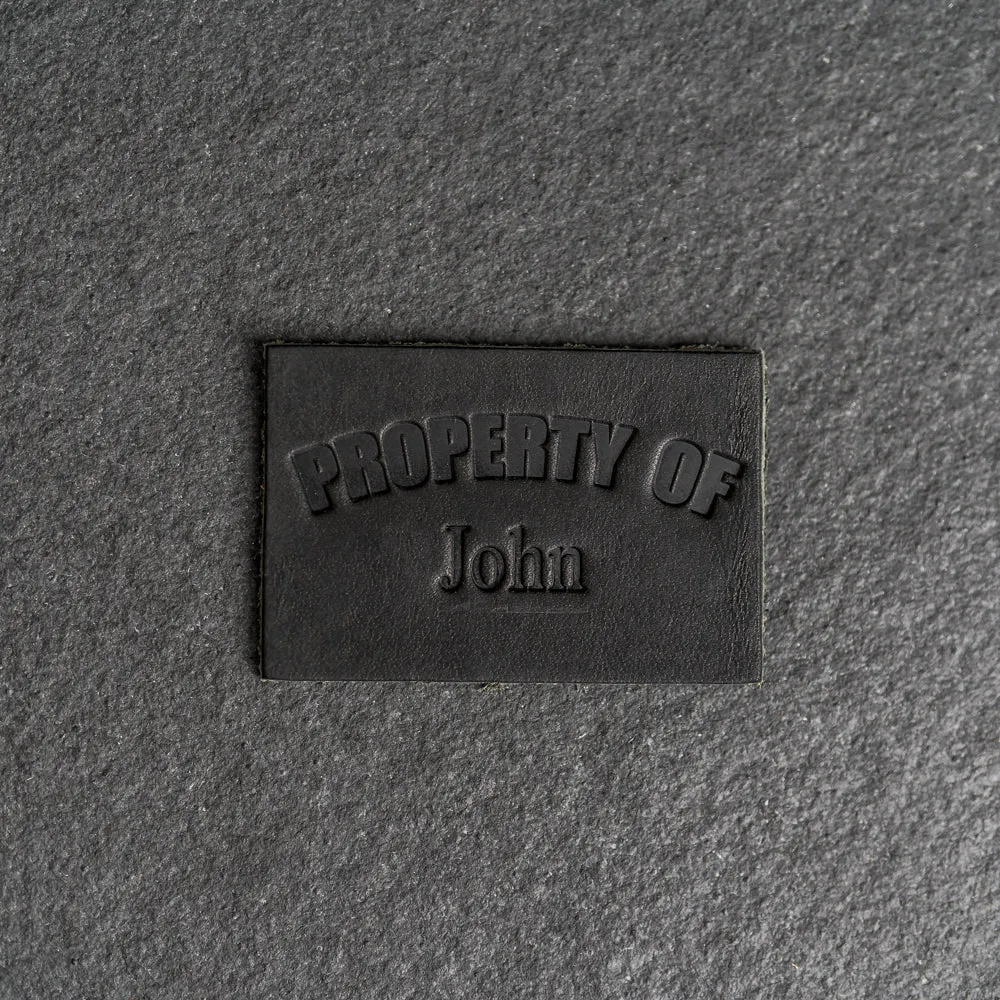 Property of Personalized Leather Patch with Velcro Back | Back to School