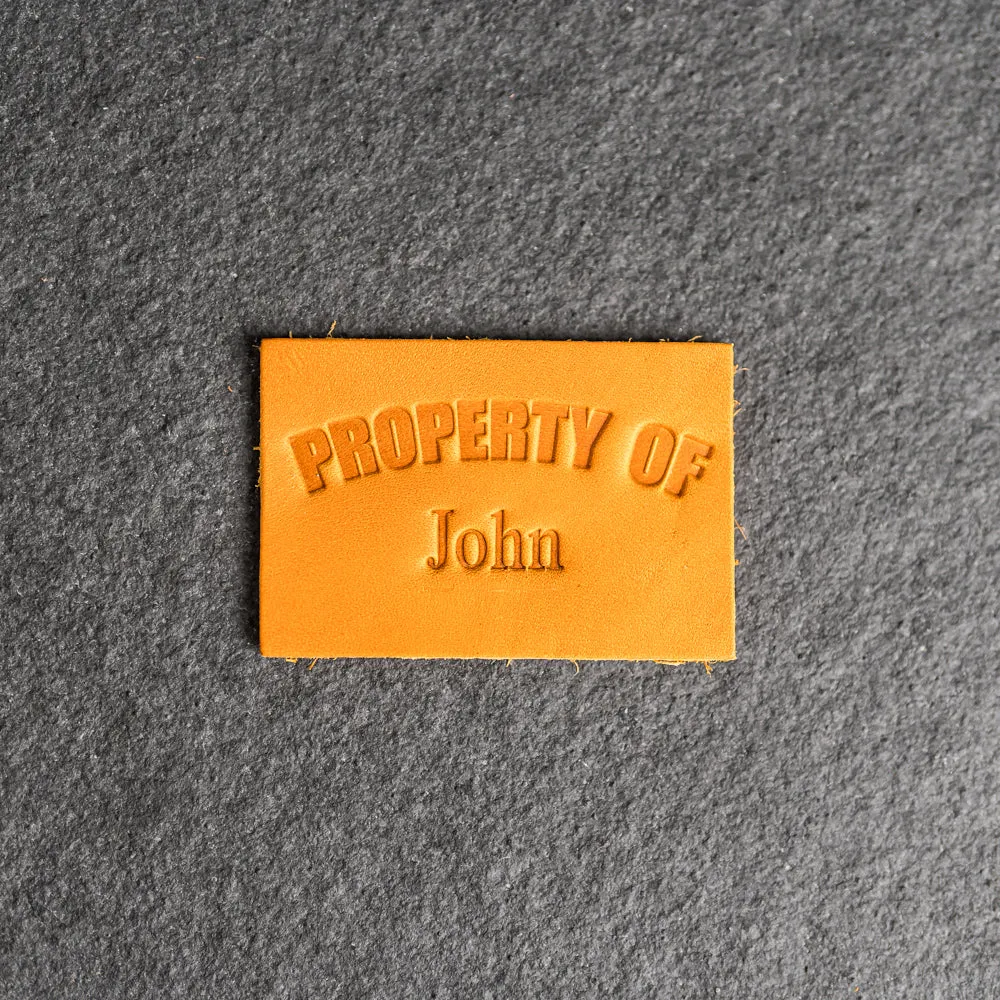 Property of Personalized Leather Patch with Velcro Back | Back to School