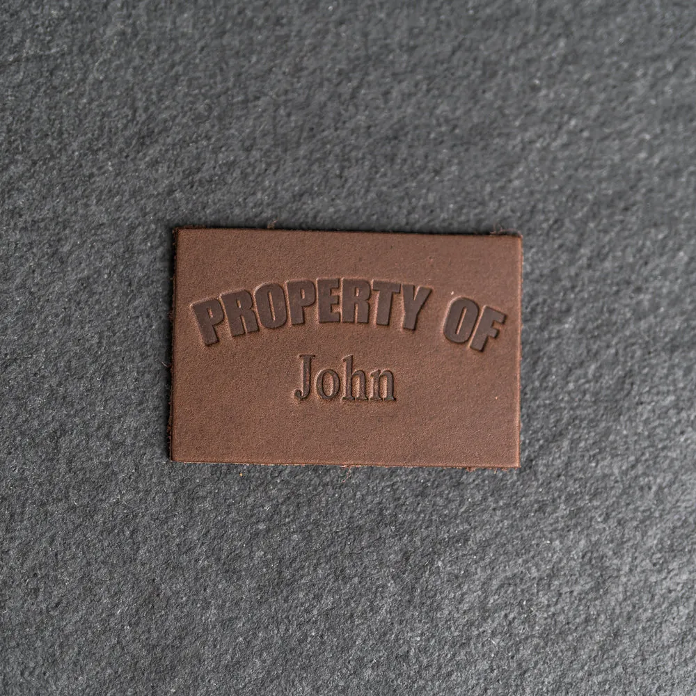 Property of Personalized Leather Patch with Velcro Back | Back to School