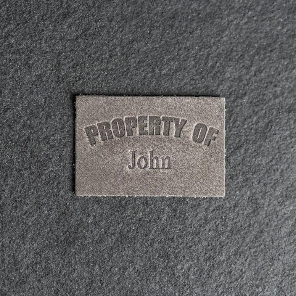 Property of Personalized Leather Patch with Velcro Back | Back to School