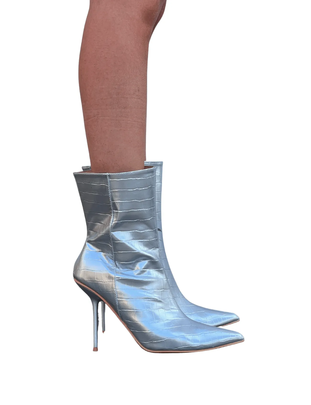 PUBLIC DESIRE - REFINED SILVER BOOTS