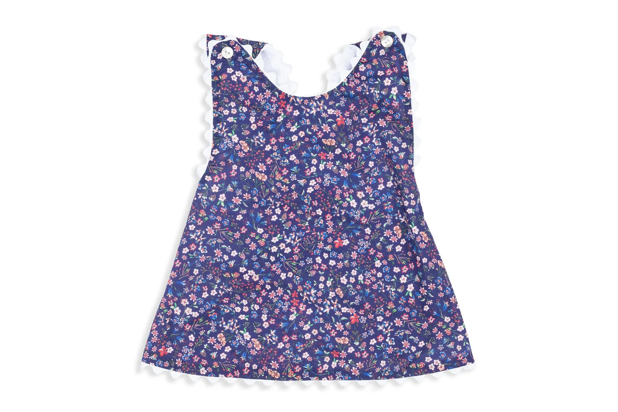 Purple Floral Ric Rac Short Dress and Bloomers