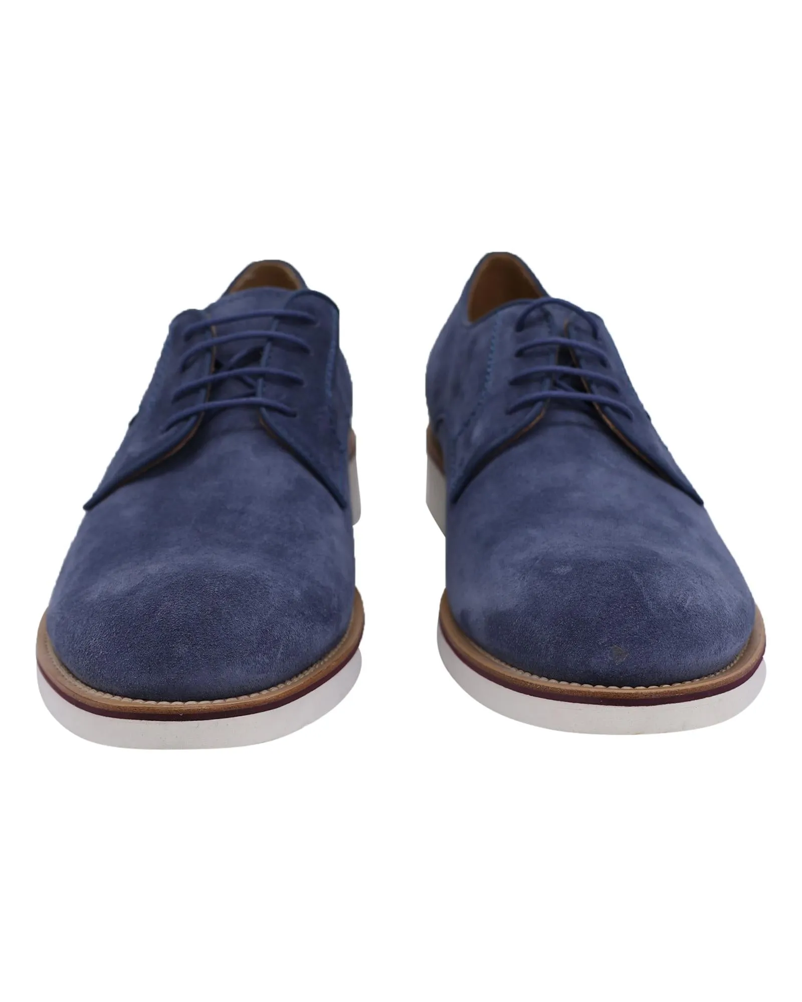 Refined Blue Suede Lace Up Derby by Tods