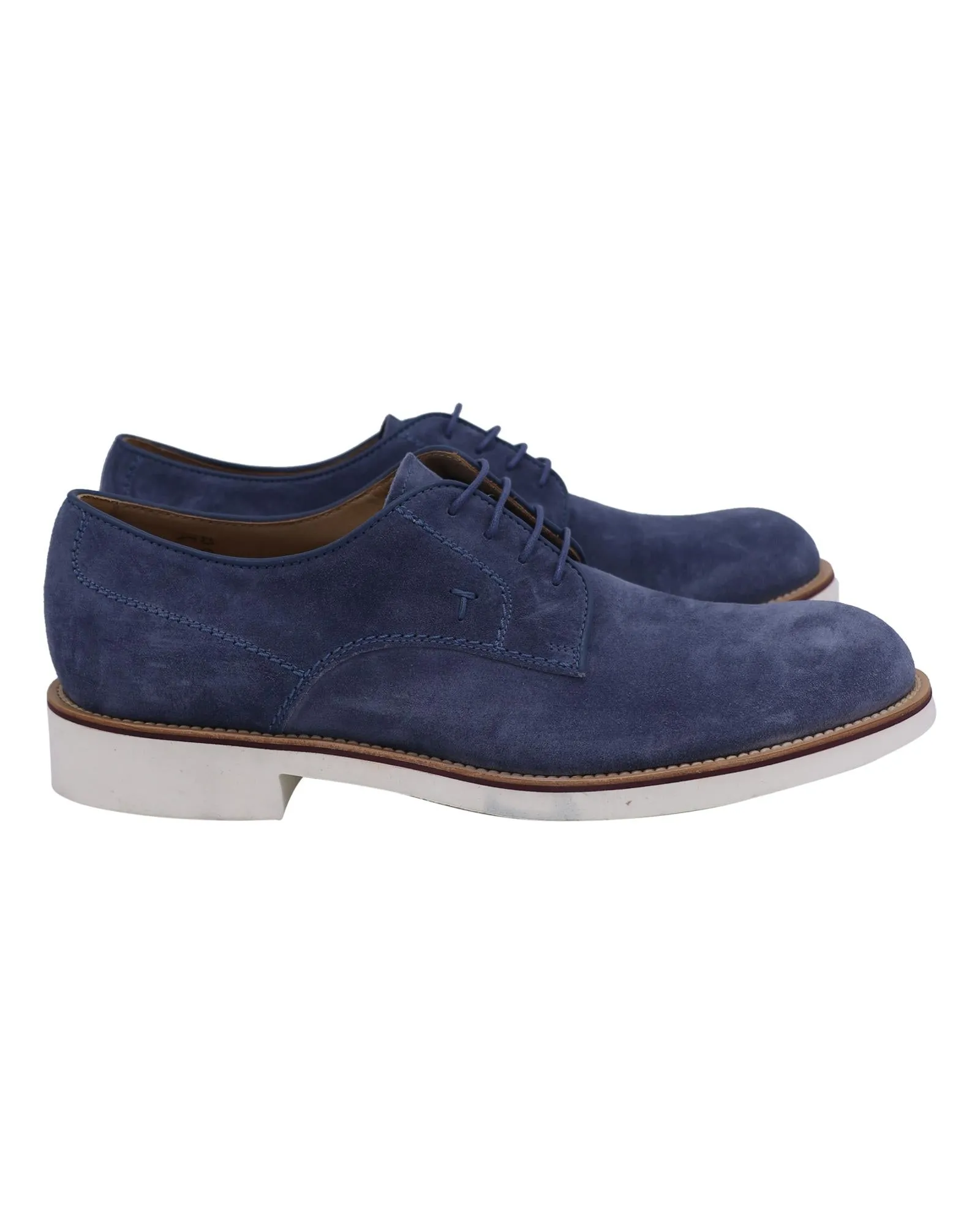 Refined Blue Suede Lace Up Derby by Tods