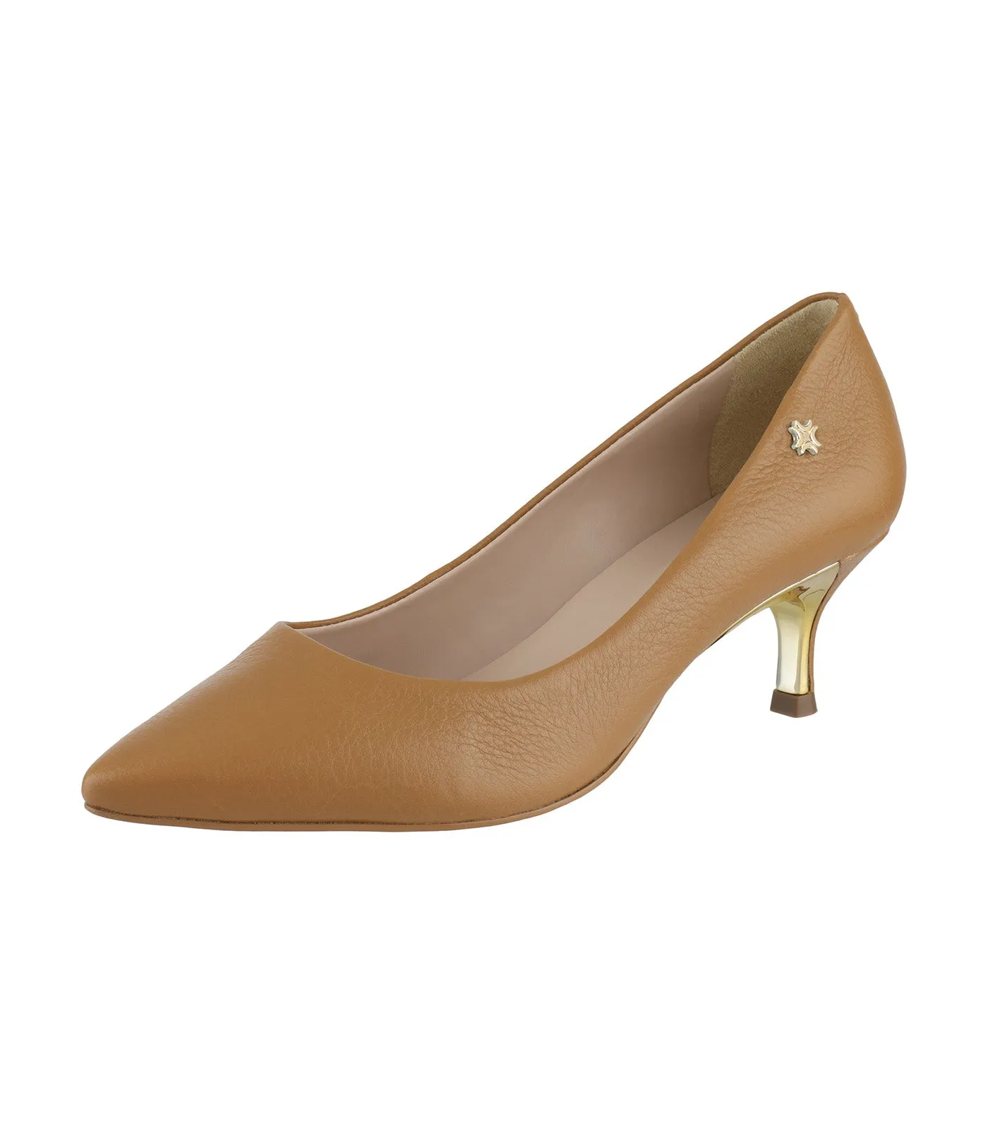 Scarpin Low Heel Pumps Saara Almond