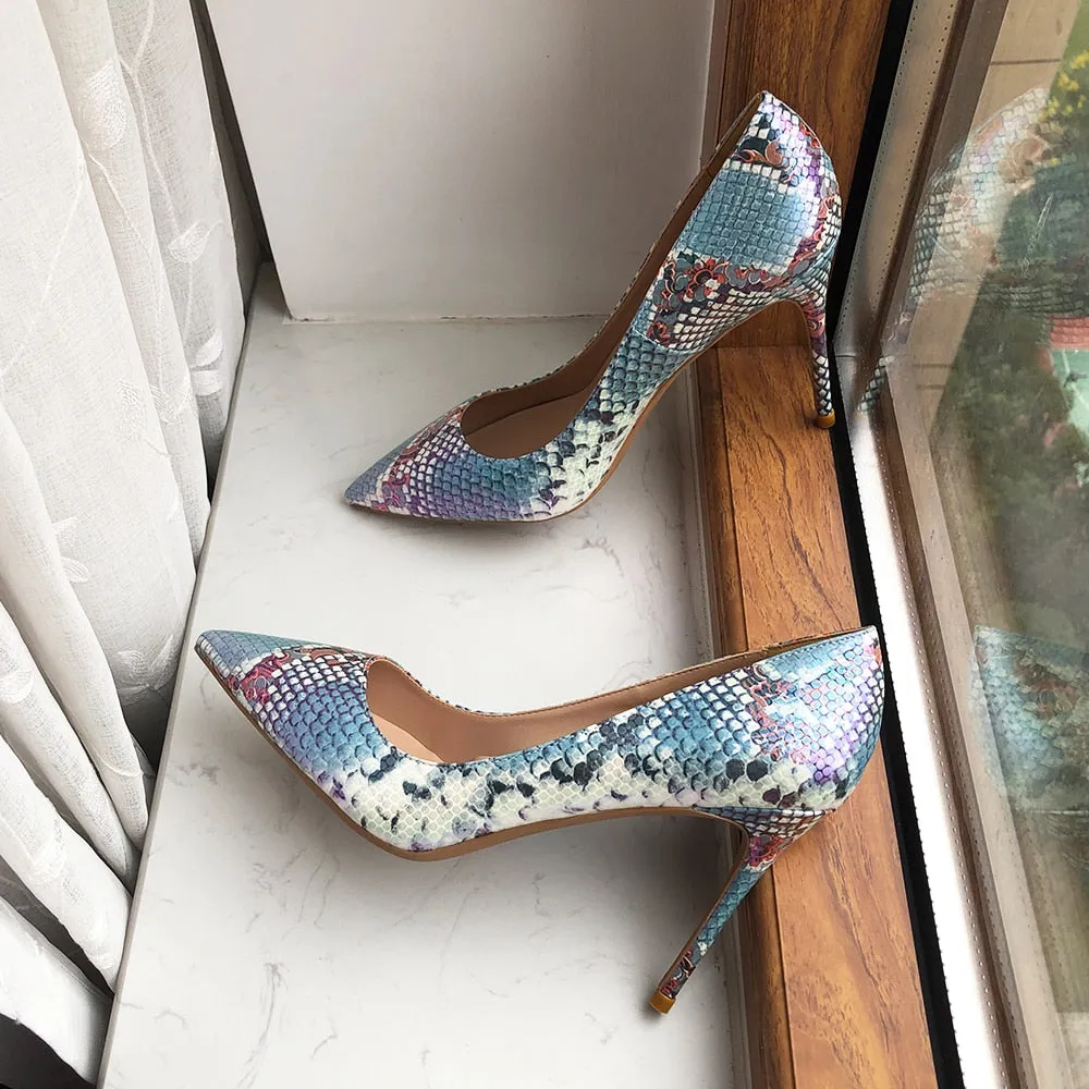 SerpentLuxe Stylish Plus Size High Heel Pumps