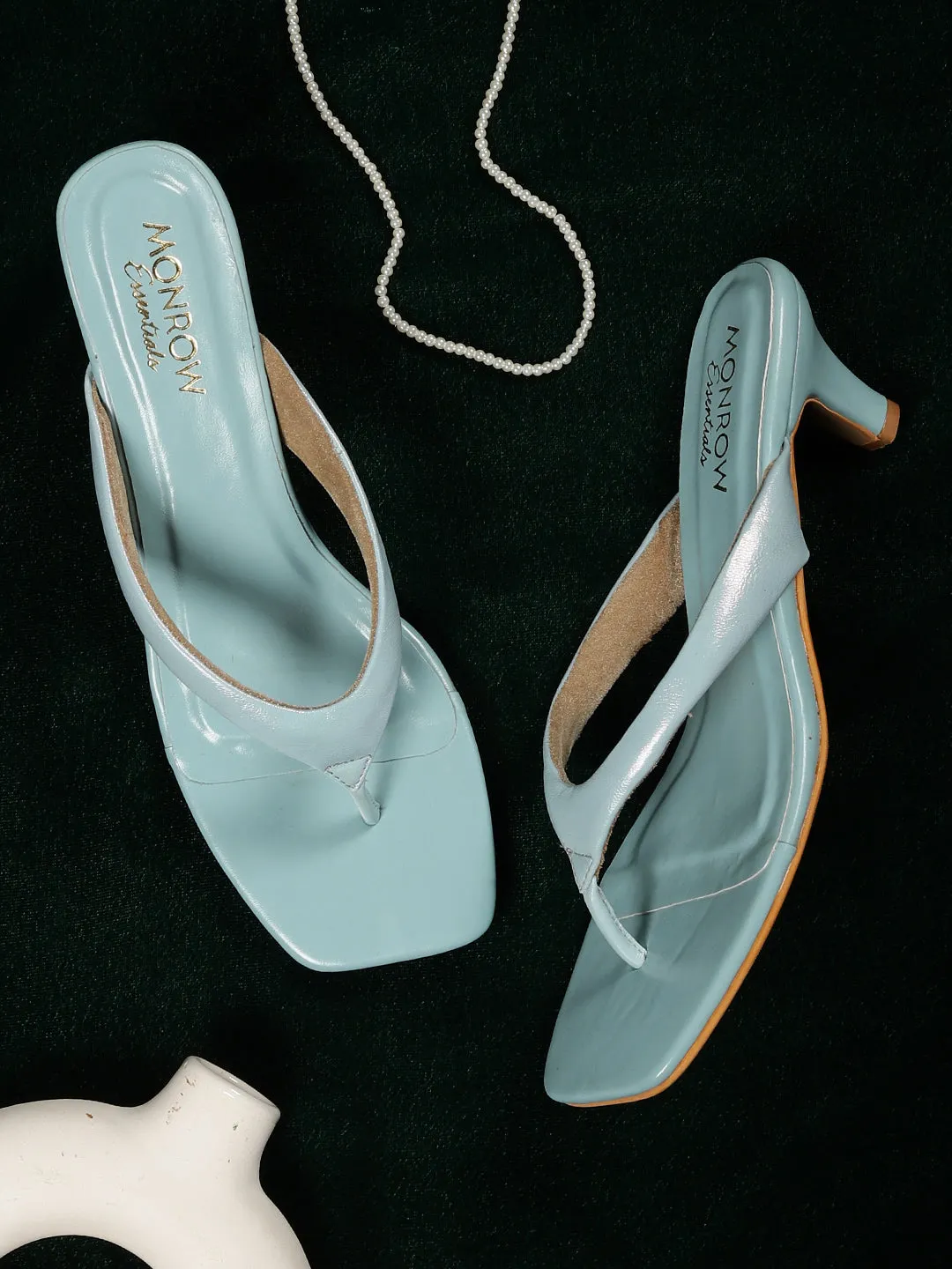 Sloane Blue Kitten Heels