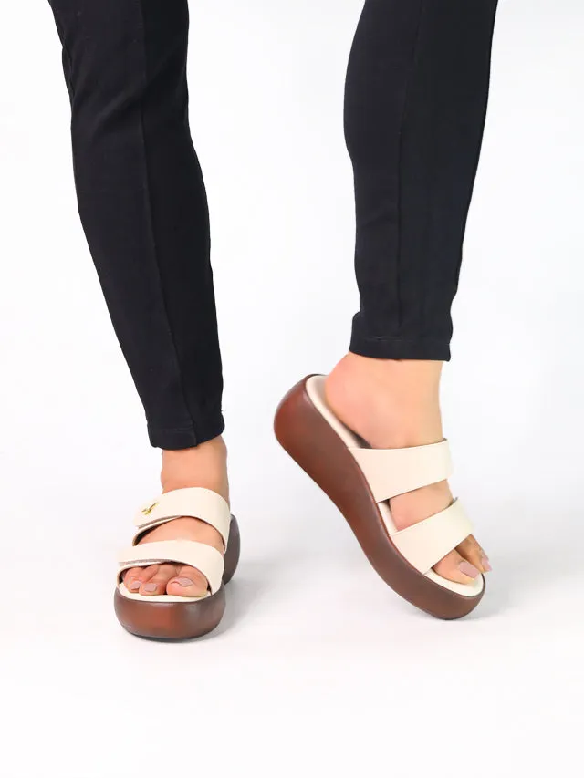 Terila Cream Flatform Heels