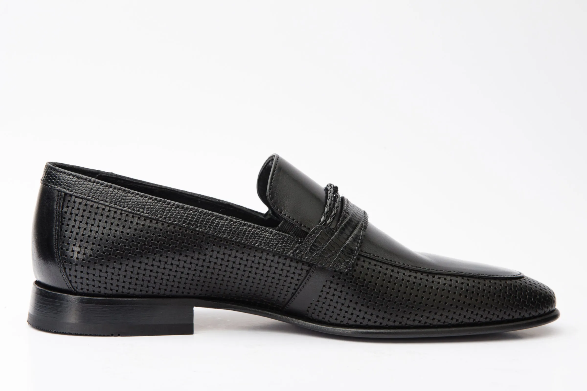 The Acerra Black Leather Loafer Men Shoe