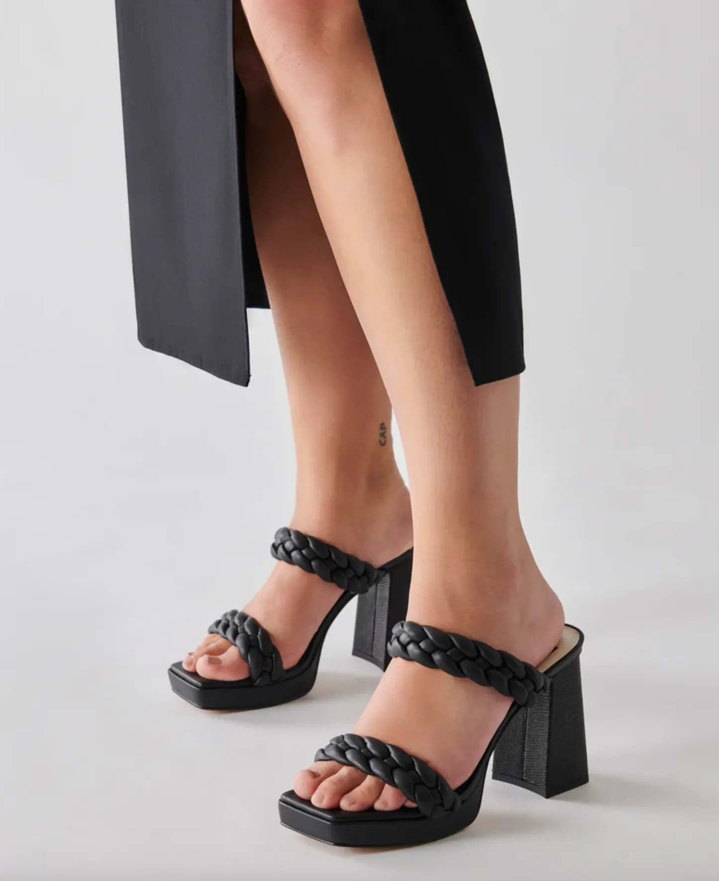 The Ashby Platform Heel by Dolce Vita - Black