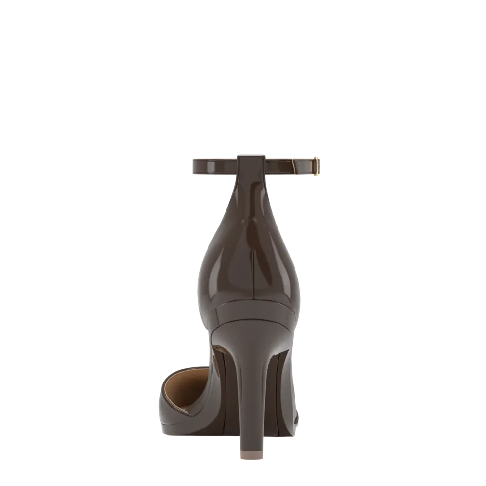 The D'Orsay - Cocoa Patent   Stiletto Heel Kit 4 Cocoa - FINAL SALE