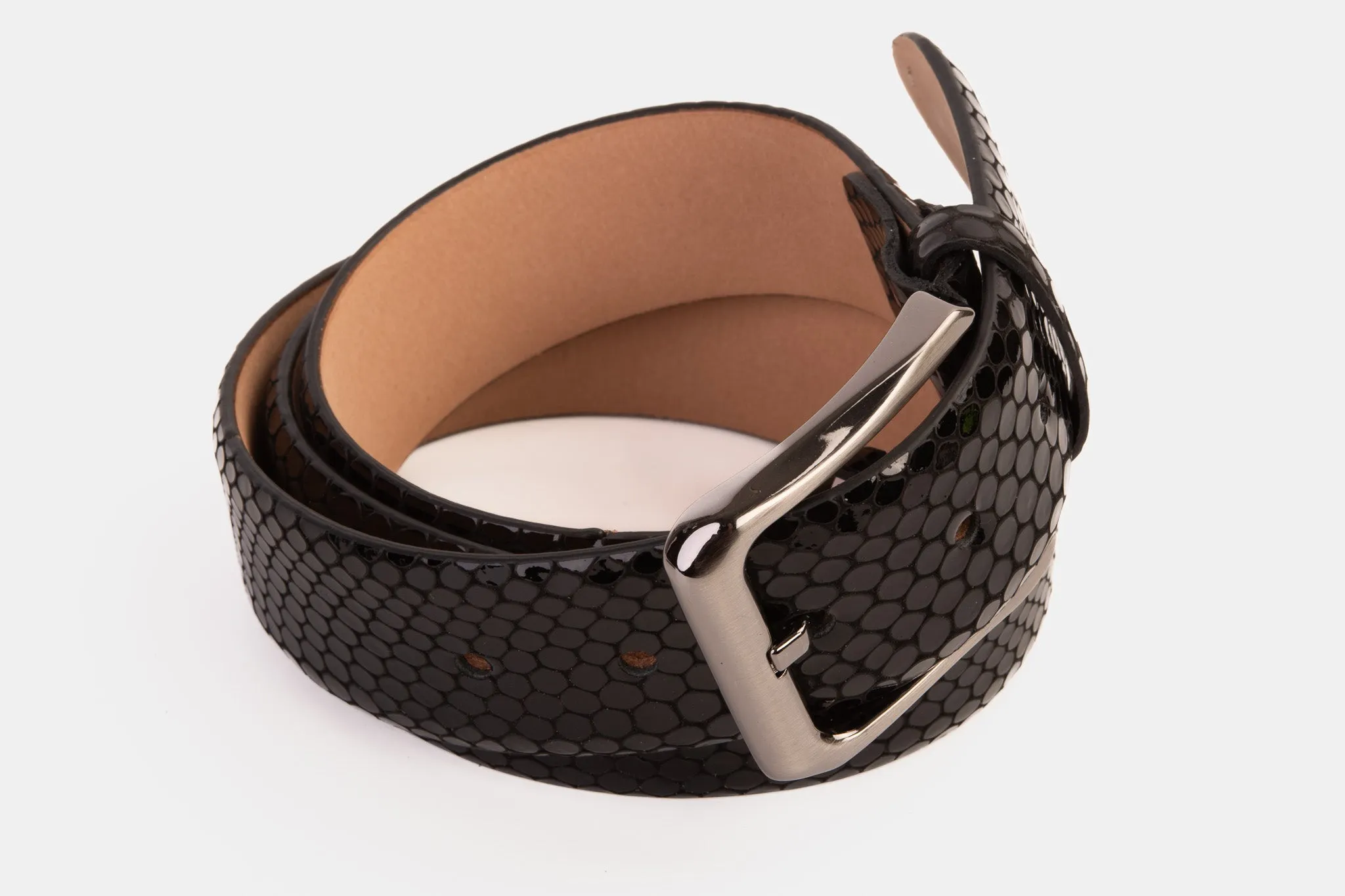 The King Black Leather Belt