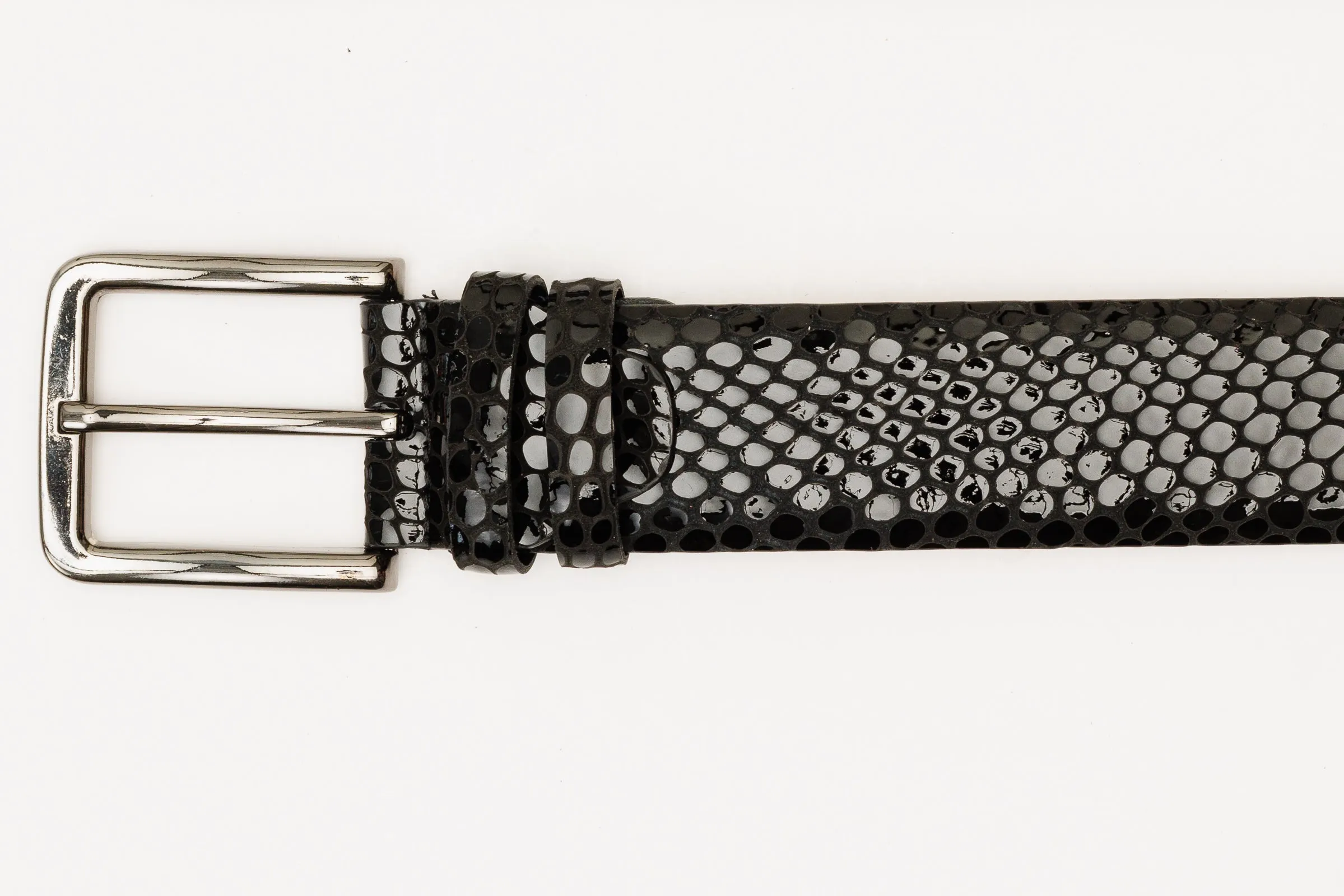 The King Black Leather Belt