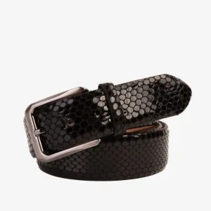 The King Black Leather Belt