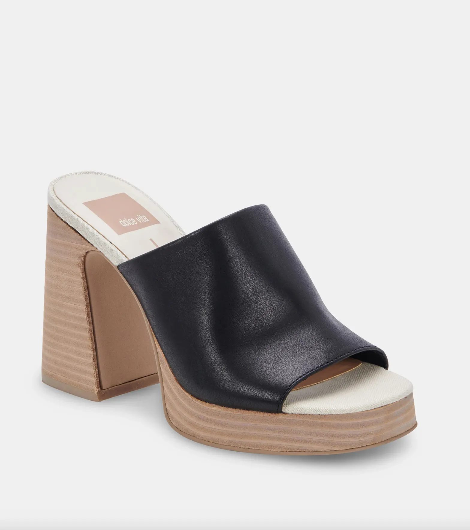 The Lukas Platform Heel by Dolce Vita - Black Leather