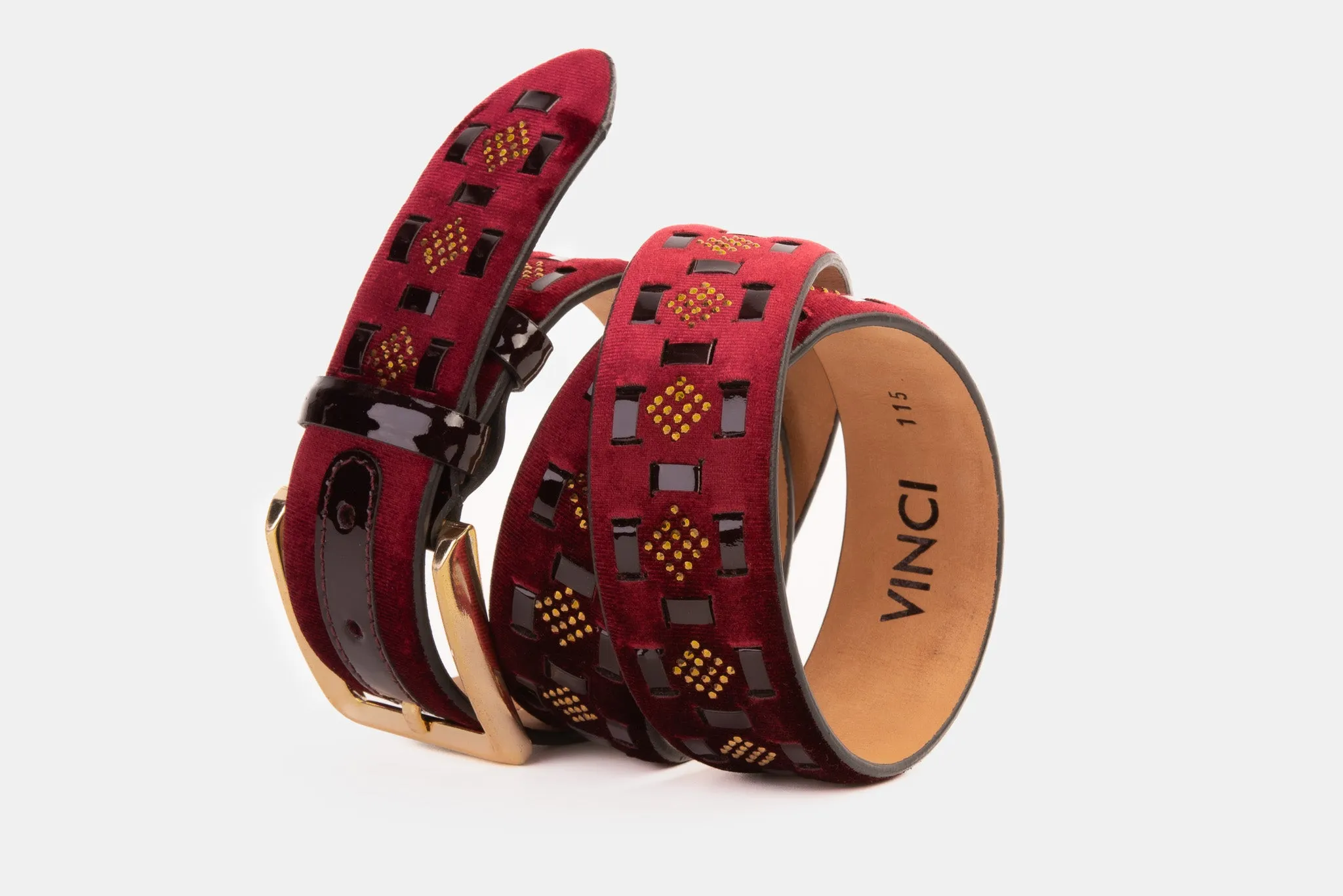 The Vicino Burgundy Leather Belt