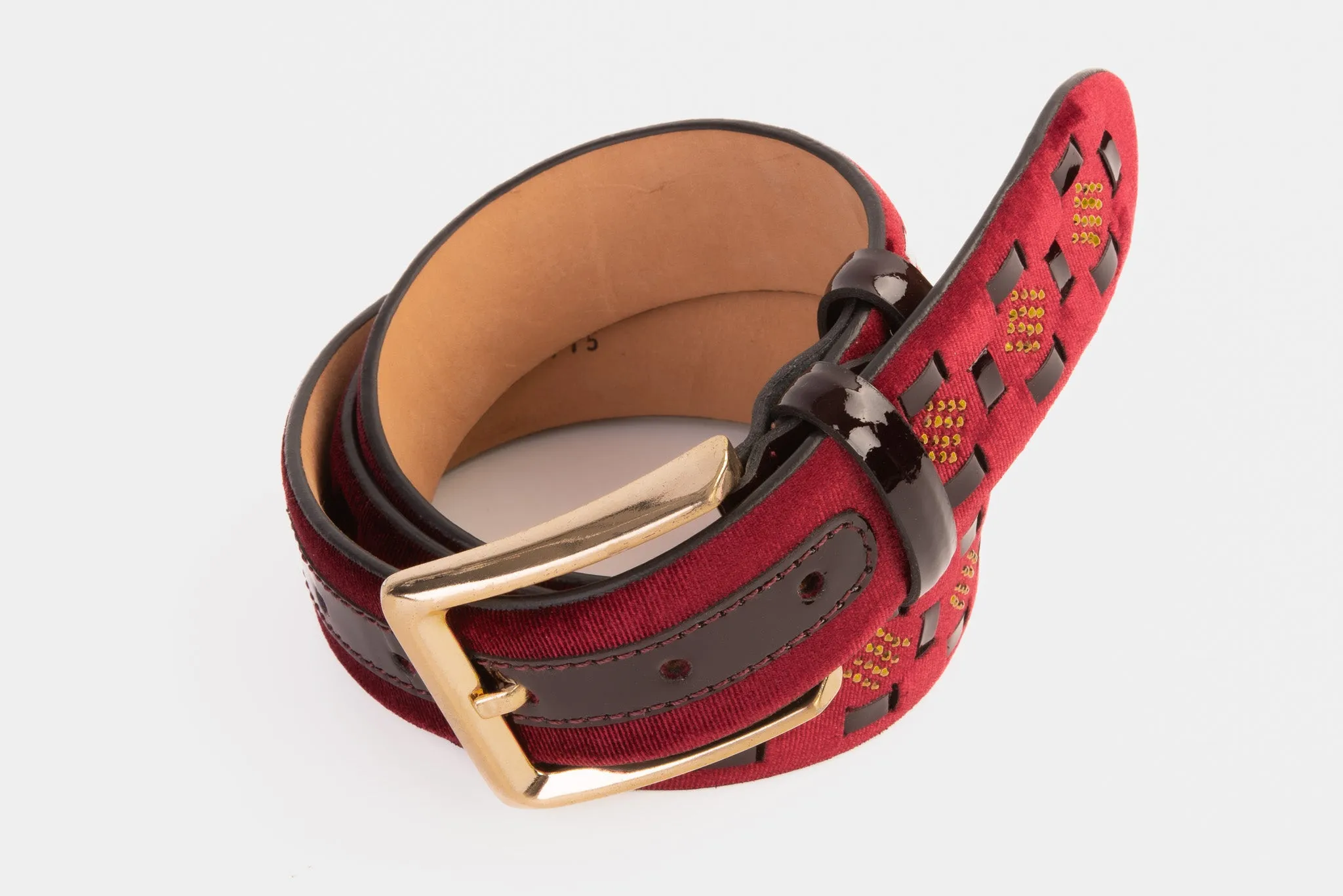 The Vicino Burgundy Leather Belt