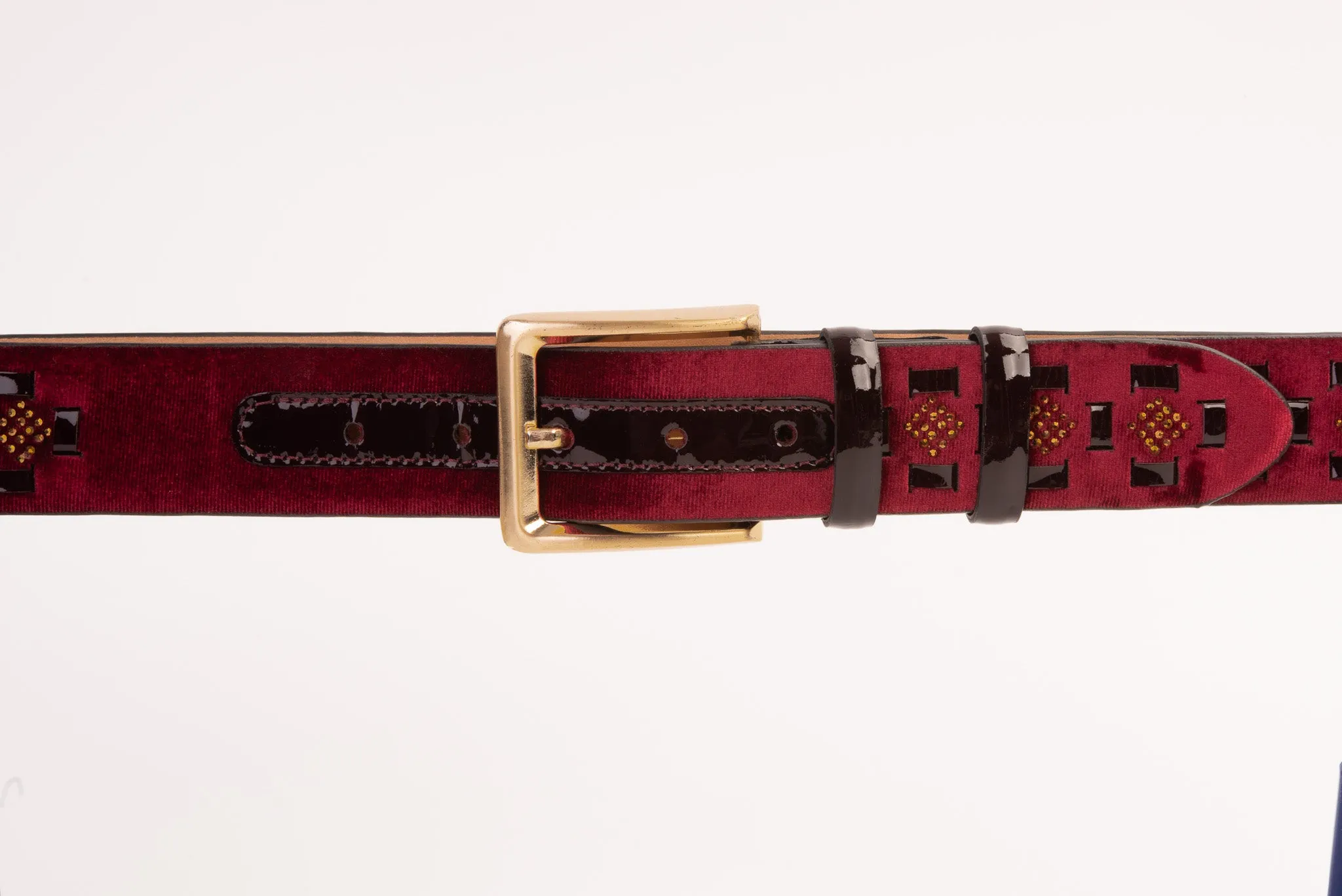 The Vicino Burgundy Leather Belt