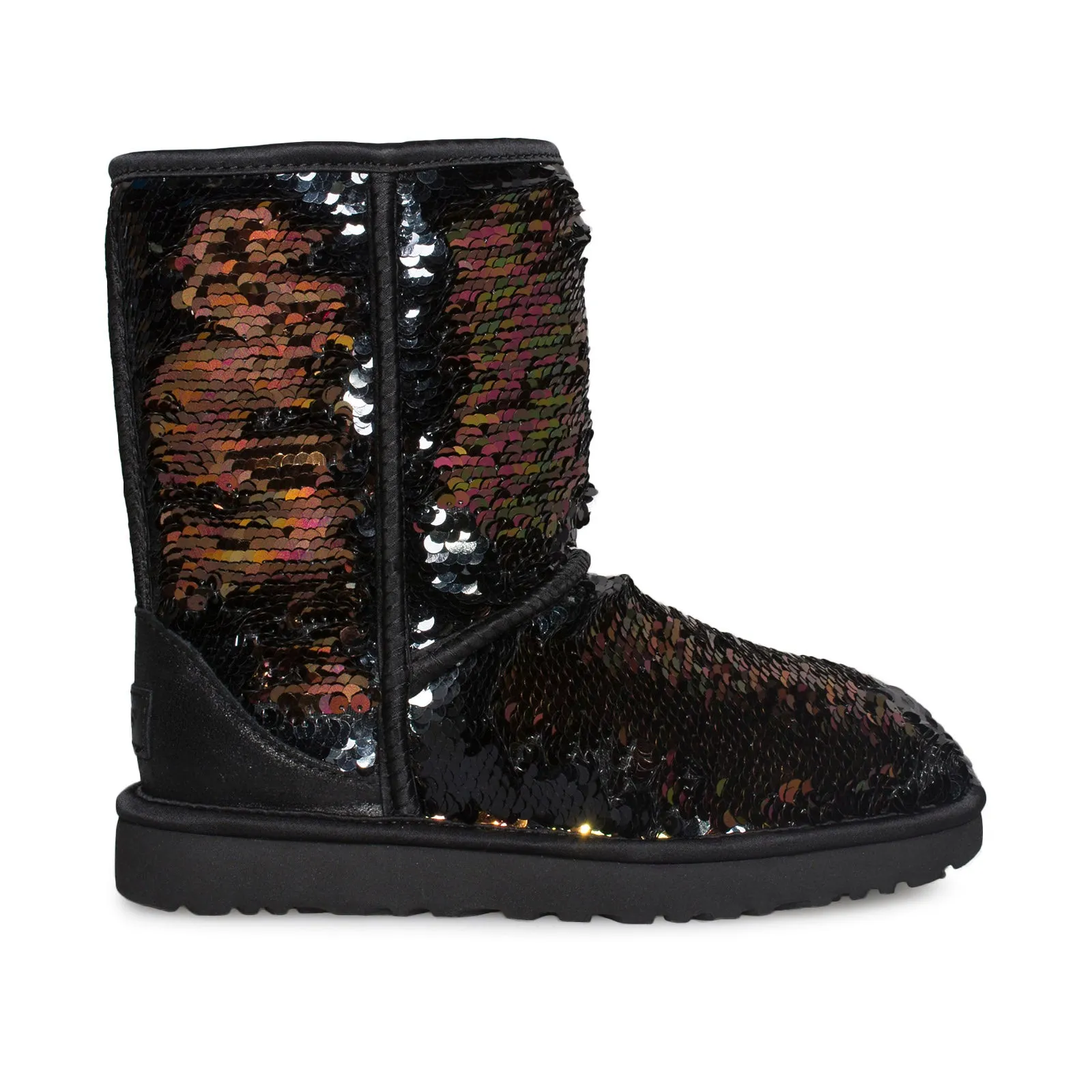 UGG Classic Short Sequin Black Boots - Women's