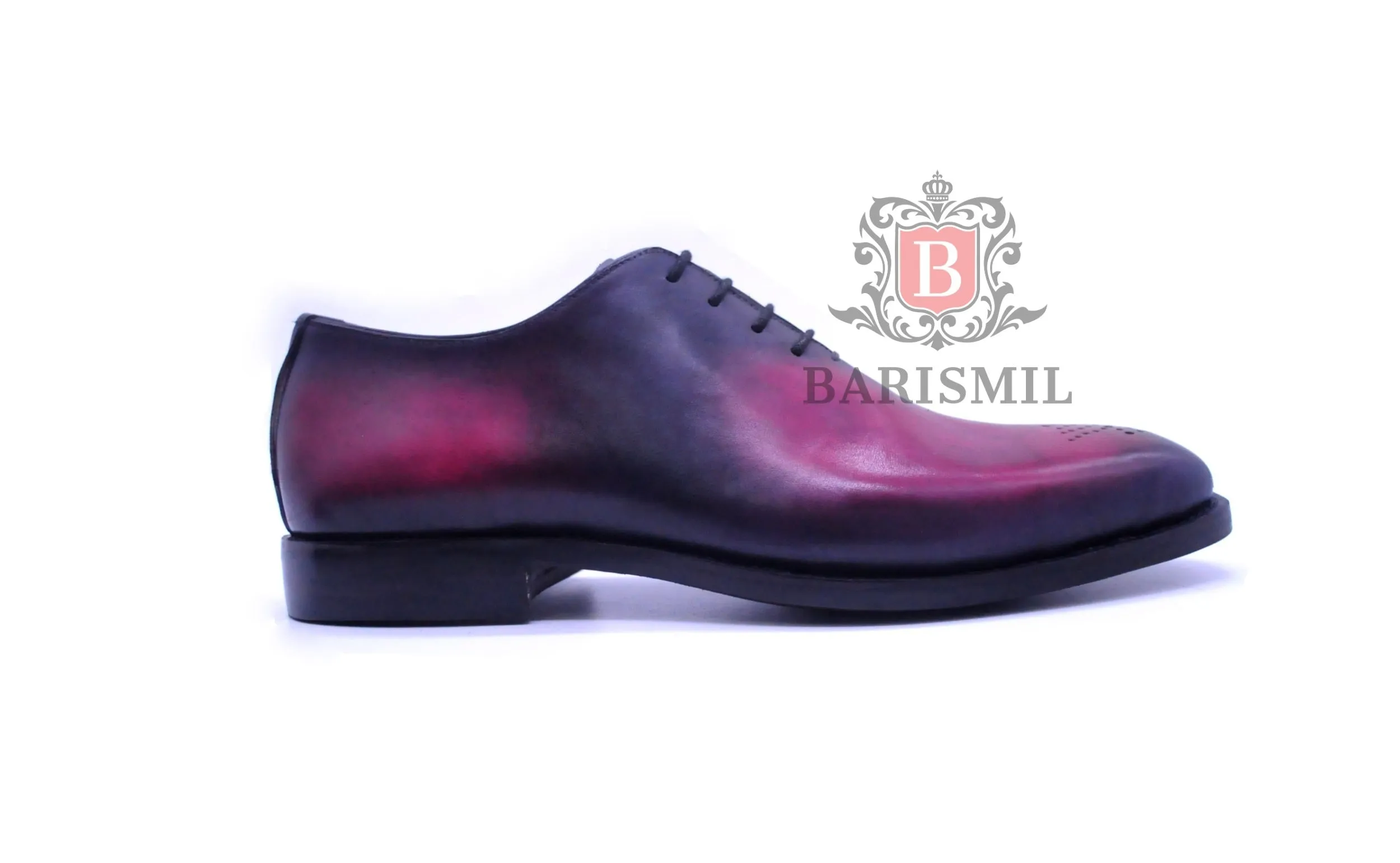 William | Whole-cut Burgundy Oxfords