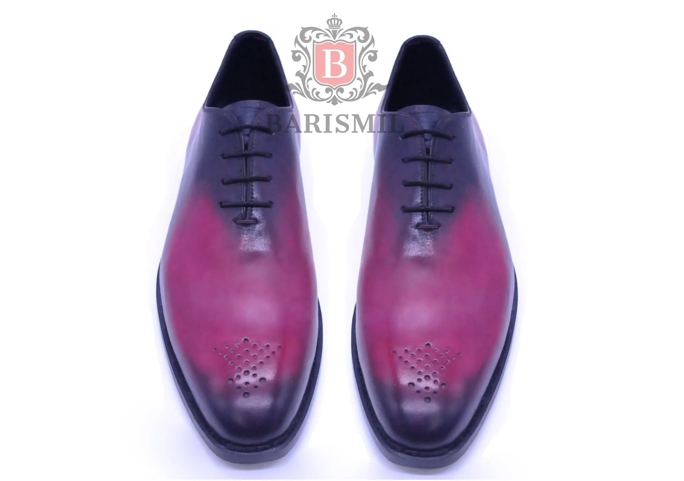 William | Whole-cut Burgundy Oxfords